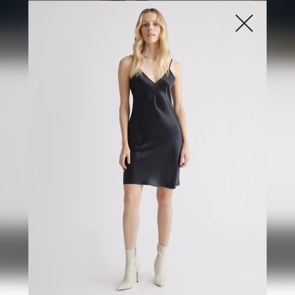 Quince Black Mini Dress